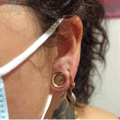 Tunnel en acier chirurgical pvd or rose