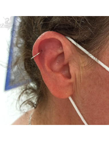 Anneau segmenté articulé en or blanc 9 carats