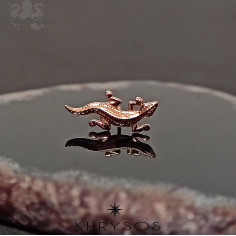 Salamandre en or rose 18 carats KHRYSOS Threadless