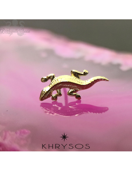 Salamandre en or jaune 18 carats KHRYSOS Threadless