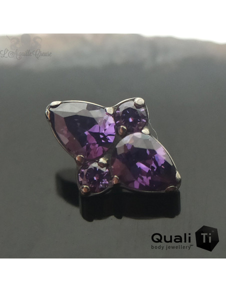 Accessoire Duo QualiTi en titane & zircons - pour 1 ou 1.2 mm