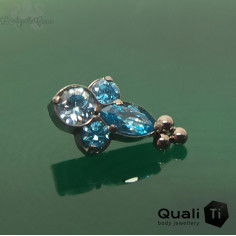 Accessoire QualiTi en titane et zircons premiums, pour 1 ou 1.2 mm 2