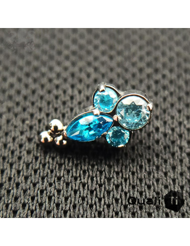 Accessoire QualiTi en titane et zircons premiums, pour 1 ou 1.2 mm