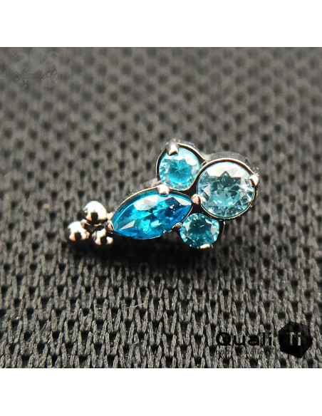 Accessoire QualiTi en titane et zircons premiums, pour 1 ou 1.2 mm