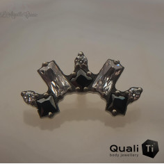 Accessoire QualiTi en titane et zircons premiums, pour 1 ou 1.2 mm 2