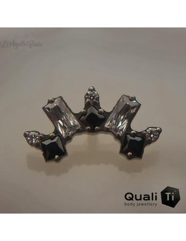 Accessoire QualiTi en titane et zircons premiums, pour 1 ou 1.2 mm