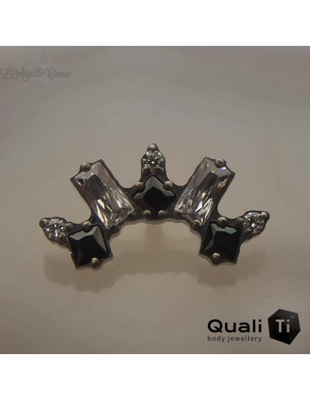 Accessoire QualiTi en titane et zircons premiums, pour 1 ou 1.2 mm