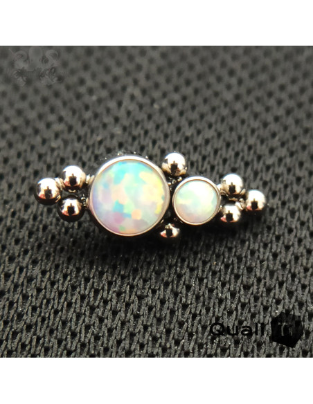 Accessoire QualiTi en titane et opales synthétiques, pour 1 ou 1.2 mm