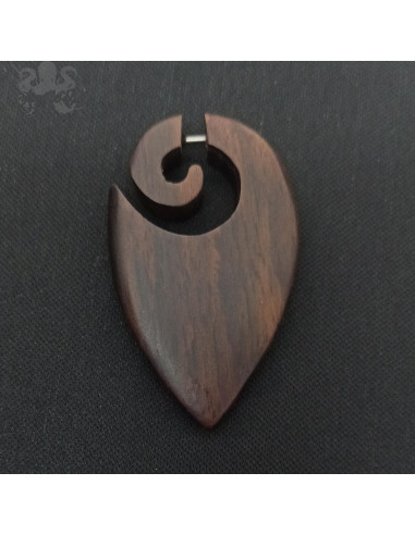 Boucle d'oreille  en bois