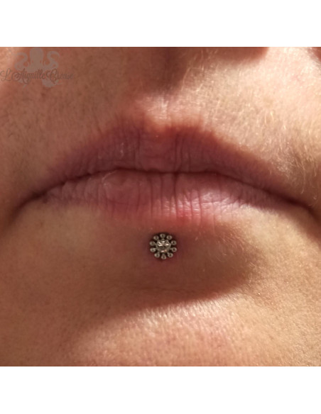 Accessoire en titane & zircon clipable