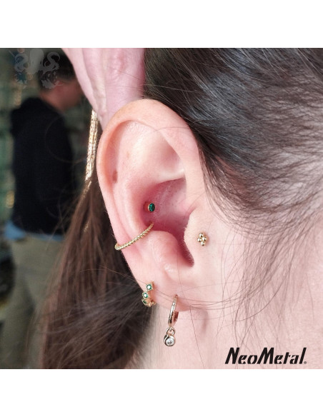 Accessoire 4 billes en or jaune 18 carats Neometal - Threadless