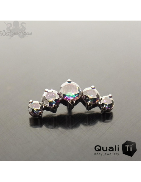 Cluster QualiTi en titane & zircons - pour 1 ou 1.2 mm
