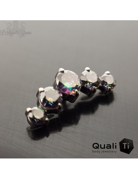 Cluster QualiTi en titane & zircons - pour 1 ou 1.2 mm