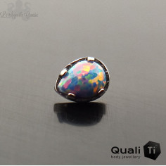 Goutte QualiTi en titane et opale synthétique, pour 1 ou 1.2 mm